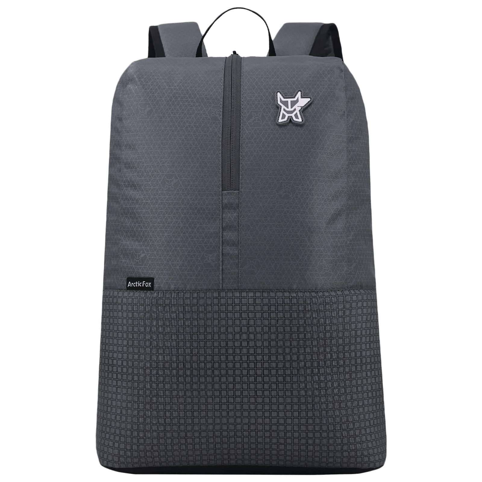 Grey fabric backpack store